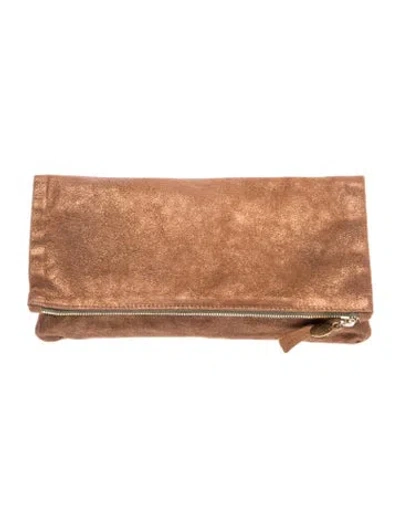 Pre-owned Clare V Suede Clutch In Brown