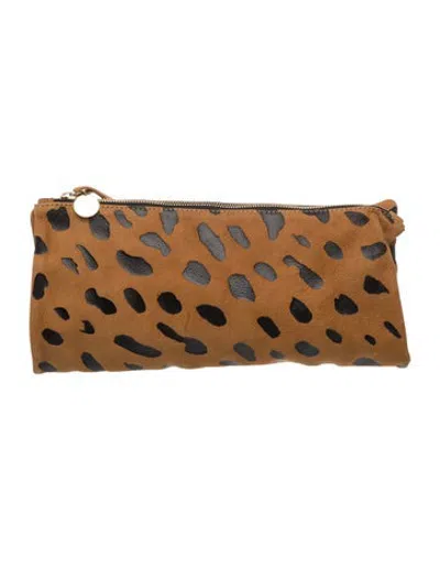 Pre-owned Clare V Suede Clutch In Brown