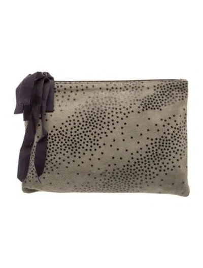 Pre-owned Clare V Suede Clutch In Gray