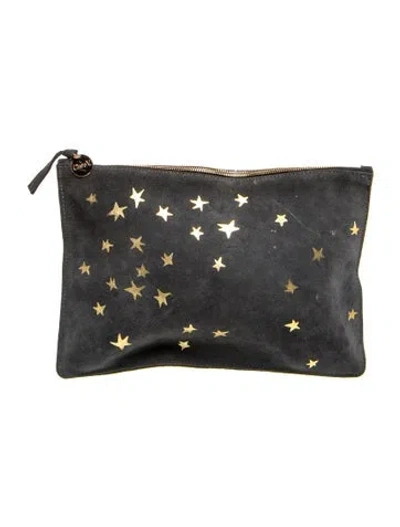 Pre-owned Clare V Suede Clutch In Grey