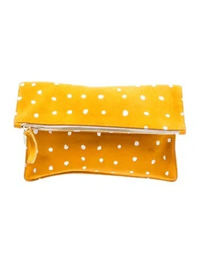Pre-owned Clare V Suede Clutch In Orange