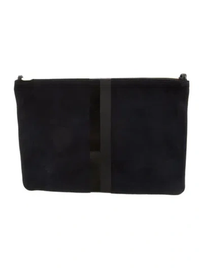Pre-owned Clare V Suede Cosmetic Bag In Blue