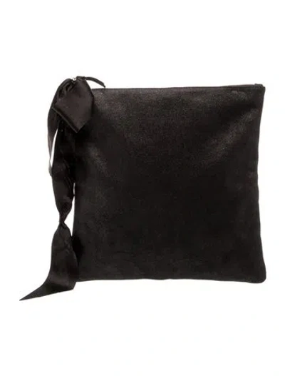 Pre-owned Clare V Suede Messenger Bag In Black