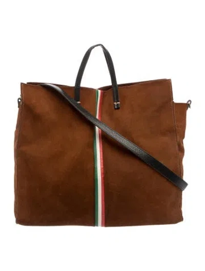 Pre-owned Clare V Suede Messenger Bag In Brown