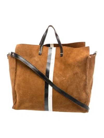 Pre-owned Clare V Suede Messenger Bag In Brown