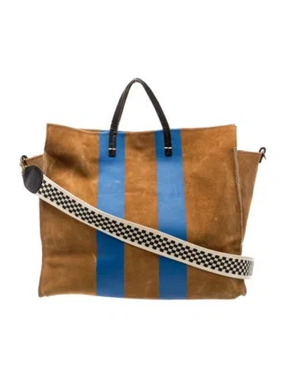 Pre-owned Clare V Suede Messenger Bag In Brown