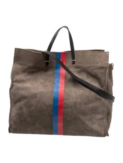 Pre-owned Clare V Suede Messenger Bag In Neutrals