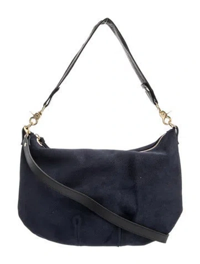 Pre-owned Clare V Suede Shoulder Bag In Blue