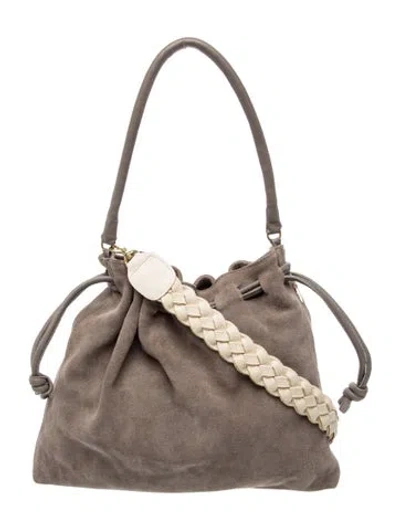 Pre-owned Clare V Suede Shoulder Bag In Gray