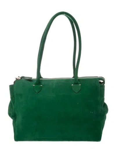 Pre-owned Clare V Suede Shoulder Bag In Green