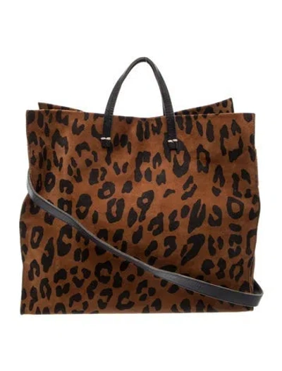 Pre-owned Clare V Suede Top Handle Bag In Brown