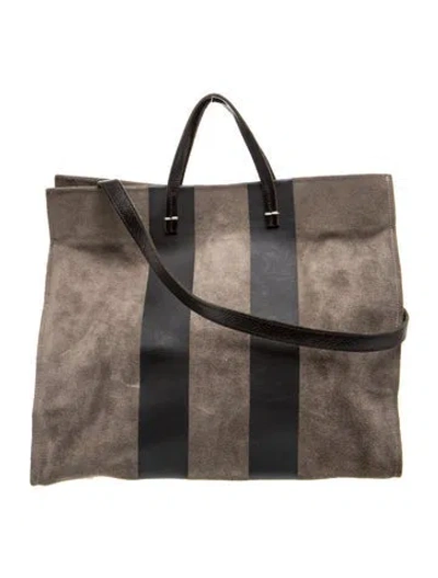 Pre-owned Clare V Suede Tote In Black