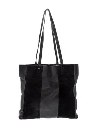 Pre-owned Clare V Suede Tote In Black