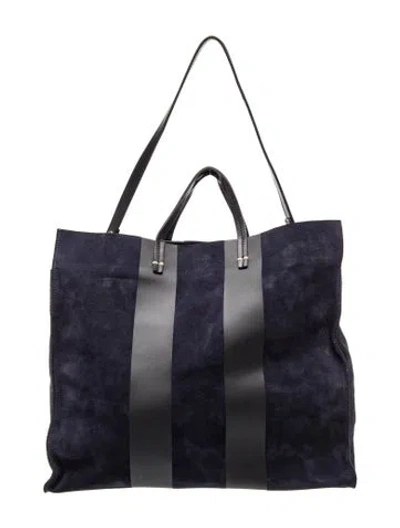 Pre-owned Clare V Suede Tote In Blue