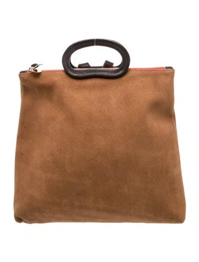 Pre-owned Clare V Suede Tote In Brown