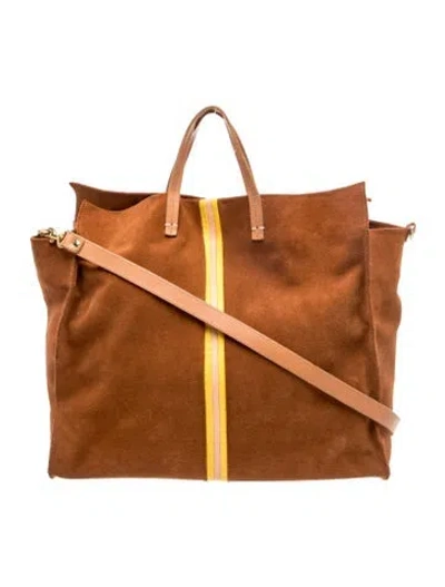 Pre-owned Clare V Suede Tote In Brown