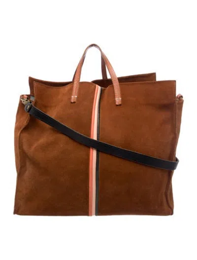 Pre-owned Clare V Suede Tote In Brown