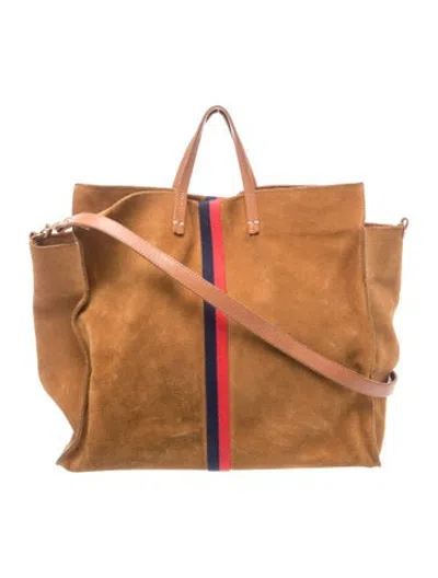 Pre-owned Clare V Suede Tote In Brown
