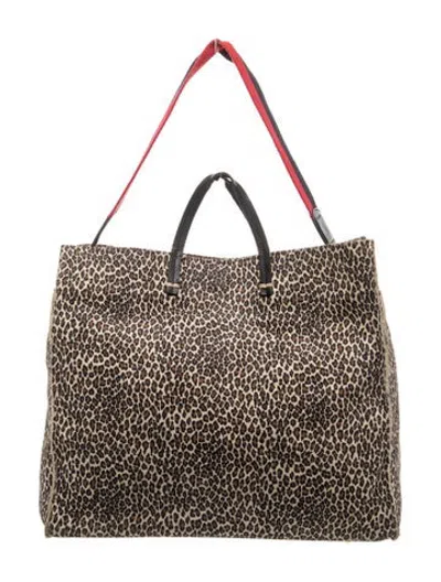 Pre-owned Clare V Suede Tote In Neutrals