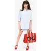 Clare V . Simple Crochet Tote In Bright Poppy Blue Crochet