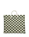 Clare V . Simple Crochet Tote In Olive/cream