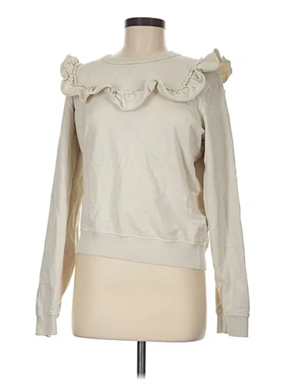 Pre-owned Clare V Sweatshirt In White