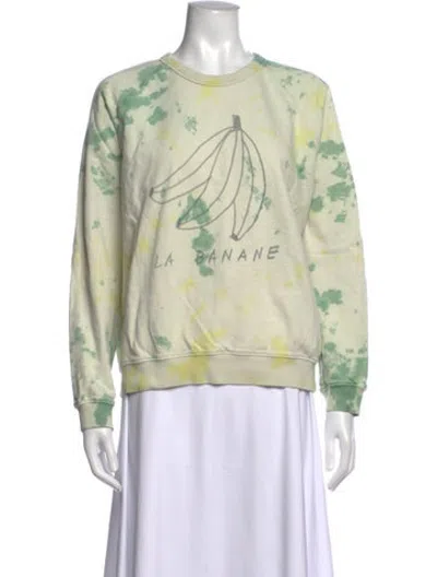 Pre-owned Clare V Tie-dye Print Crew Neck Sweater In Neutrals