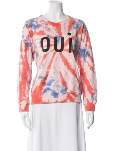 Pre-owned Clare V Tie-dye Print Crew Neck Sweatshirt In Multi