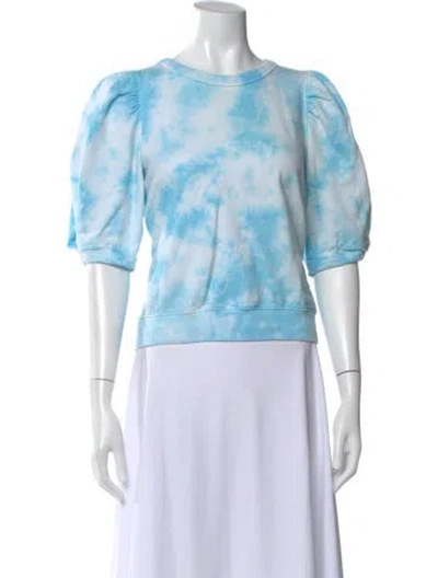 Pre-owned Clare V Tie-dye Print Crew Neck Sweatshirt In Multi