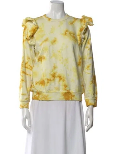 Pre-owned Clare V Tie-dye Print Crew Neck Sweatshirt In Multi