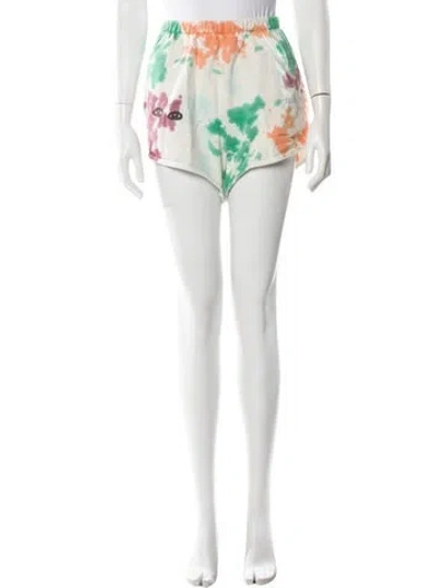 Pre-owned Clare V Tie-dye Print Mini Shorts In Multi