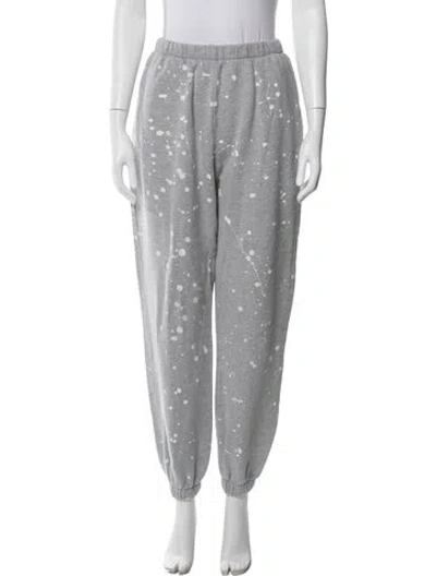 Pre-owned Clare V Tie-dye Print Sweatpants In Gray