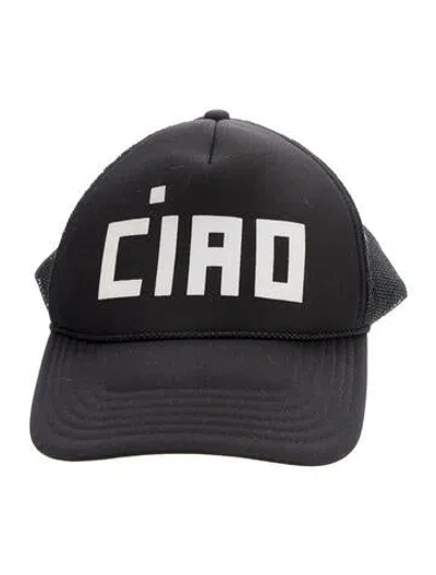 Pre-owned Clare V Trucker Hat In Black/white