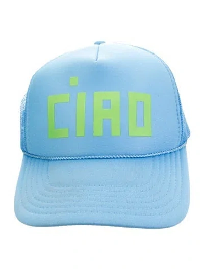 Pre-owned Clare V Trucker Hat In Blue/green