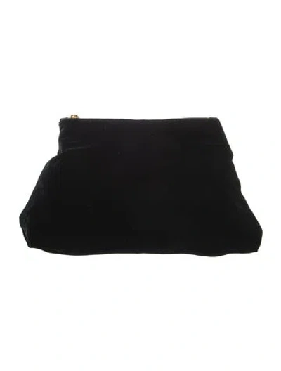 Pre-owned Clare V Velvet Evening Bag In Black