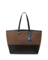 Clare V . Volie Canvas & Leather Tote In Brown