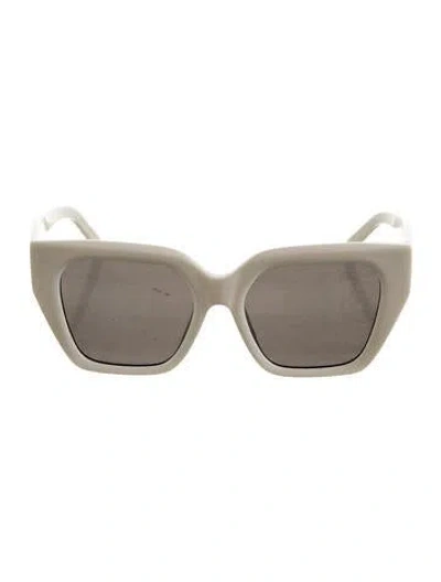 Pre-owned Clare V Wayfarer Tinted Sunglasses In White