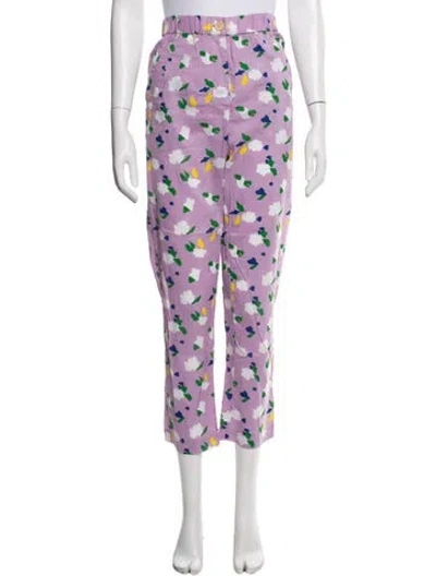 Pre-owned Clare V Wide Leg Pants In Purple
