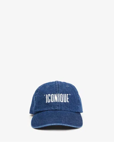 Clare V Women's Embroidered Baseball Denim Hat In Navy
