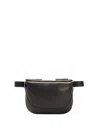 Clare V Women's Fanny Pack Belt Bag In Black Leather Velvet In Multi