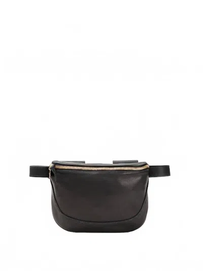 Clare V Women's Fanny Pack Belt Bag In Black Leather Velvet In Multi