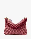 Clare V Women's Flat Clutch Bag In Raisin Woven Checker In Multi