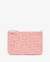 Clare V Women's Flat Clutch With Tabs Bag In Blush Puffy Woven