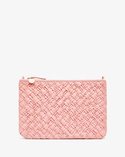 Clare V Women's Flat Clutch With Tabs Bag In Blush Puffy Woven