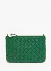Clare V Women's Flat With Tabs Clutch Bag In Fern In Gray