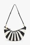 Clare V Women's Lune Shoulder Bag In Black And Cream In Multi