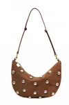 Clare V Women's Lune Shoulder Bag In Choco Bar In Multi
