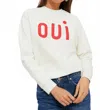 Clare V Women's Poppy Oui Sweatshirt In Cream In White