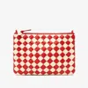 Clare V Women's Puffy Woven Flat Clutch In Red In Red