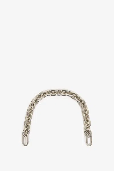 Clare V Women's Shortie Chain Handbag Strap In Silver In Metallic